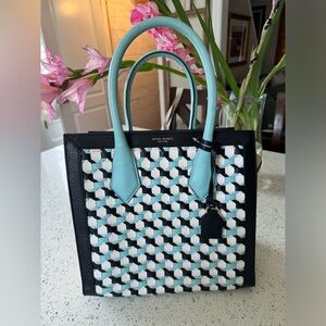 Henri Bendel Leather bag geometric shapes vintage